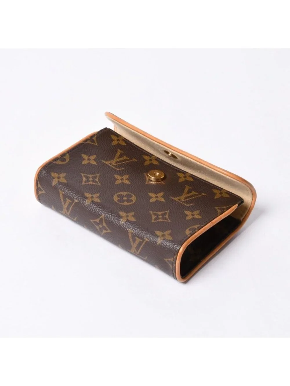 Louis Vuitton Waist Shoulder Bag Monogram Pochette Florentine Brown